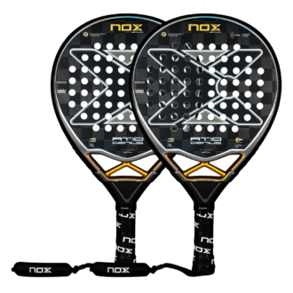 2-Pack Padel Rackets NOX AT10 Genius 18K Black/Gold