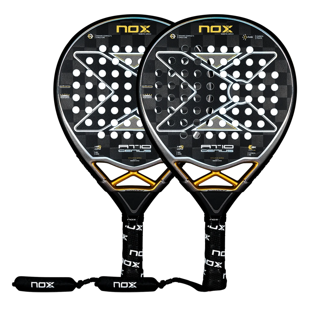 2-Pack Padel Rackets NOX AT10 Genius 18K Black/Gold