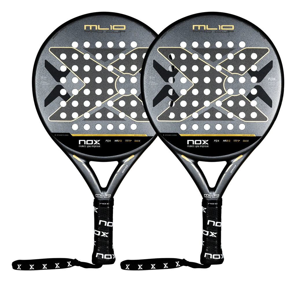 2-Pack Padel Rackets NOX ML10 Pro Cup Coorp Black/Gold