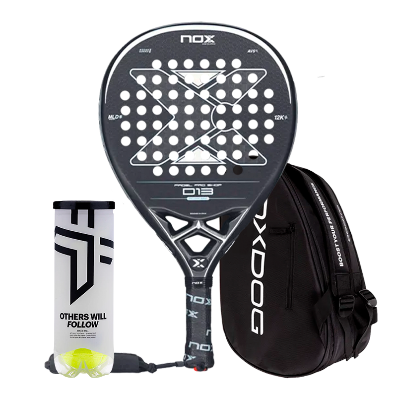 Pack Racchetta da Padel NOX D13 12K 2025 + Borsa da padel Oxdog Ultra Tour + Palline da padel Oxdog BOOST+