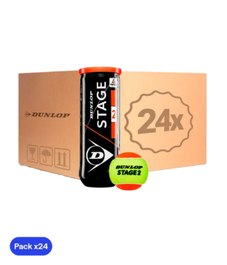 Cajón Pelotas Dunlop Stage 2 Amarillo/Naranja Tenis (Pack x24)