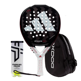 Pack Racchetta da Padel Adidas Metalbone 3.3 HRD+ Ale Galán + Borsa da padel Oxdog Ultra Tour Nero + Palline da padel Oxdog BOOST+