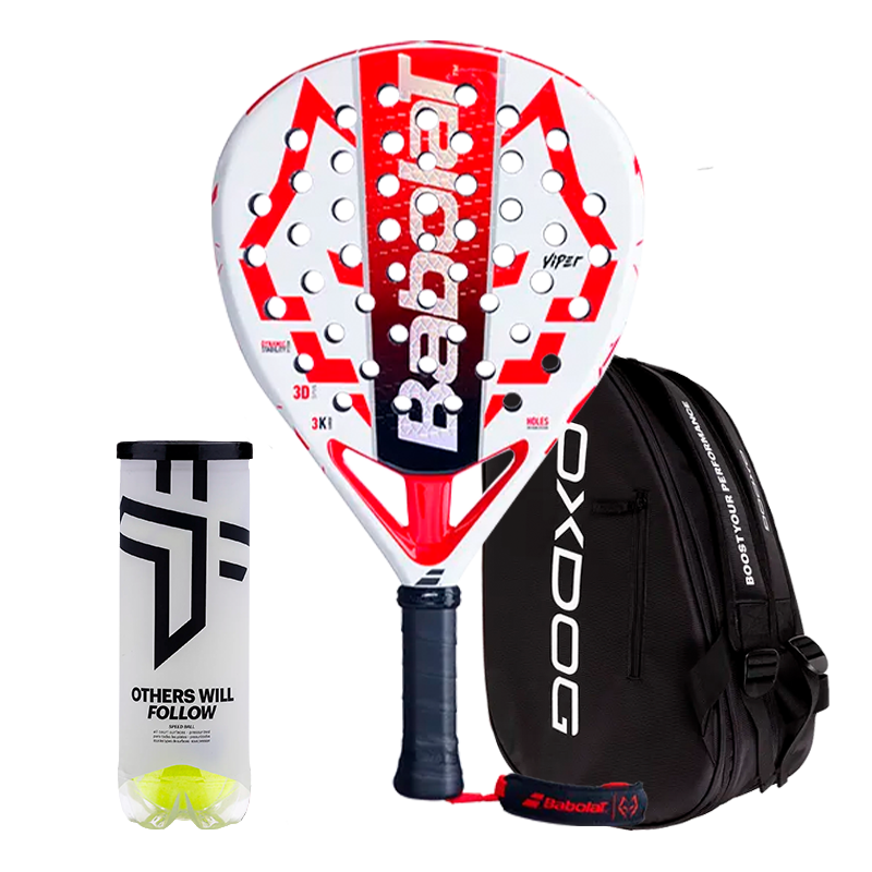 Pack Racchetta da Padel Babolat Technical Viper 2025 + Borsa da padel Oxdog Ultra Tour Nero + Palline da padel Oxdog BOOST+