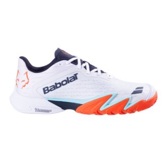 Babolat Padel Shoes Jet Premura 3 White/Orange 2026 J. Lebron