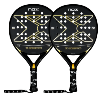 2-Pack Padel Rackets NOX X-Zero Gold Black/Gold