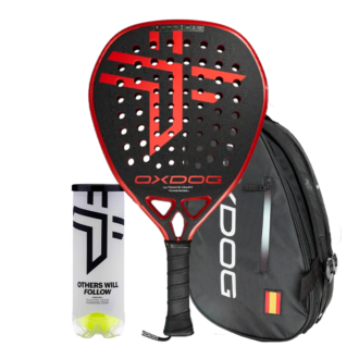 Pack Oxdog Padel Racket Ultimate Court + Padel bag Oxdog FEP ultra tour + Ball tube Oxdog BOOST+